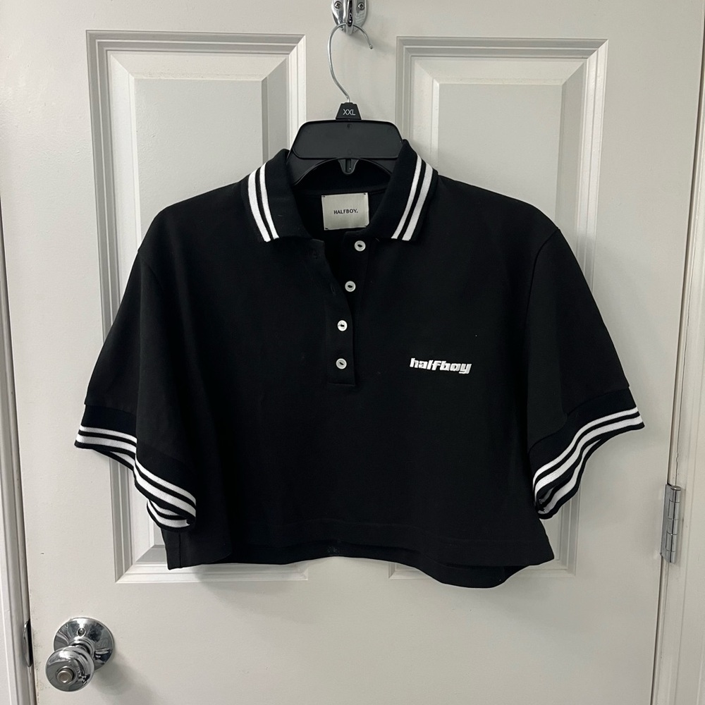 Halfboy womens cropped polo small